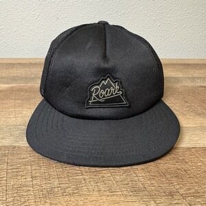 Roark Hat Black Mesh Peaking Packable Trucker Cap Running Trail Lightweight New